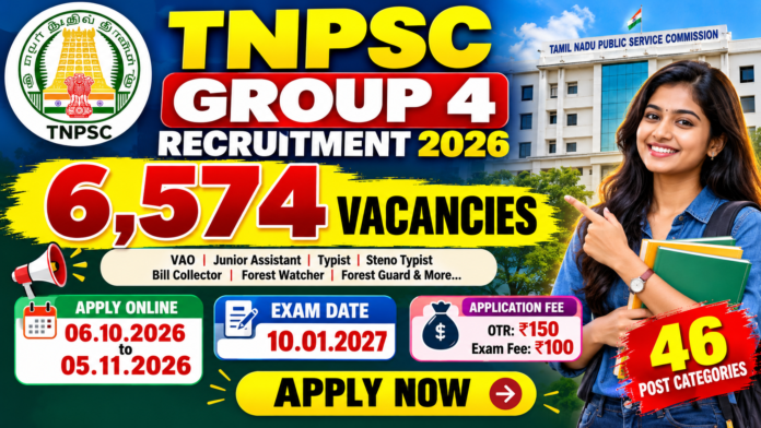 TNPSC Group 4 Notification 2026 TNPSC Group 4 Notification 2026